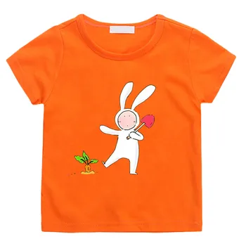 Мягкие футболки с рисунком Кролика в стиле Аниме, Футболка с рисунком Каваи, Harajuku, Повседневная Футболка с рисунком Манги из 100% Хлопка для мальчиков/девочек, Футболка в стиле Фанко-Поп
