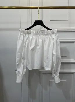 Дизайн воротника белой рубашки, повседневный и удобный, летняя новинка 2023 года, горячая 0306