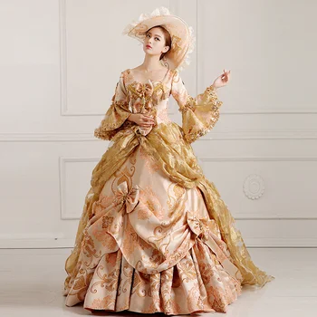 Европейский стиль 18 века, придворное платье в стиле ретро, Викторианское вечернее платье, классическое средневековье в стиле позднего рококо