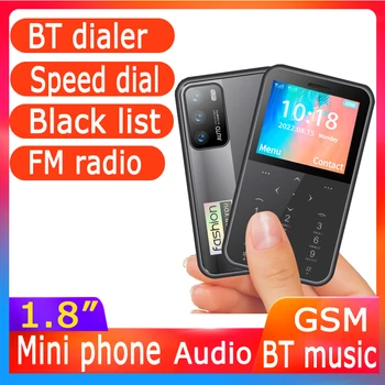 Мини-мобильный телефон 2SIM-карта Magic voice BT dialer Черный список Автоматический регистратор вызовов Bluetooth dial Будильник Маленький мобильный телефон