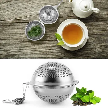 2шт чайный шар из нержавеющей стали 304, сетчатый фильтр для заварки трав, чайный лист, специи, ситечко для чая, кухонные инструменты, декор