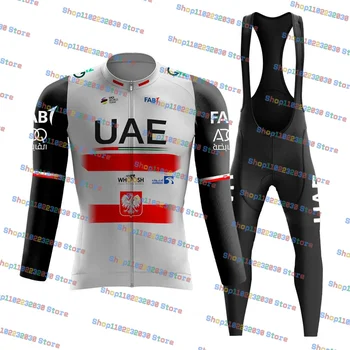 Сборная Польши ОАЭ 2023 Комплект Велосипедной майки MTB Гоночная одежда С длинным рукавом Велосипедная форма Ropa Ciclismo