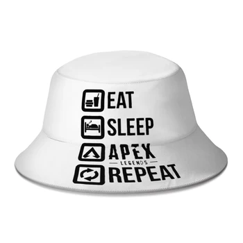 Летняя шляпа-ведро Eat Sleep Apex Legends Repeat для унисекс на открытом воздухе, для рыбалки, шляпа рыбака, фетровая шляпа для девочек и мальчиков