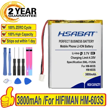 Лучший бренд, 100% Новый Аккумулятор емкостью 3800 мАч для HIFIMAN HM-603S HM-601, тонкие Батареи для динамиков HM-602 + бесплатные инструменты