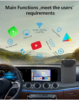 Коробка декодера для Volvo XC40 XC60 XC90 V60 S90 Автомобильный беспроводной Carplay CP308 Зеркальная ссылка интерфейса экрана Android