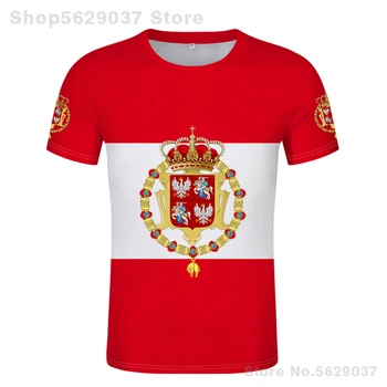 Футболка с флагом Речи Посполитой, бесплатный пользовательский номер имени, флаги Польши, футболка с логотипом, польская красно-белая одежда