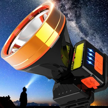 ZK30 Светодиодный налобный фонарь для ночной рыбалки на открытом воздухе Супер Яркий литиевый фонарик Сильный свет фар с дистанционным зондированием Minelight