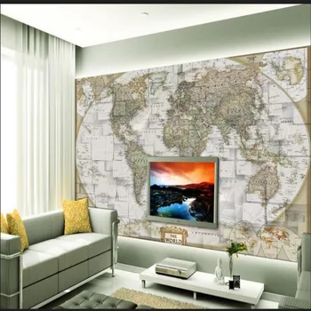 Крупномасштабные фрески wellyu на заказ, 3D стереофонические фрески, карта мира, ТВ-фон, нетканые обои, бумага для рисования, пара-кварто