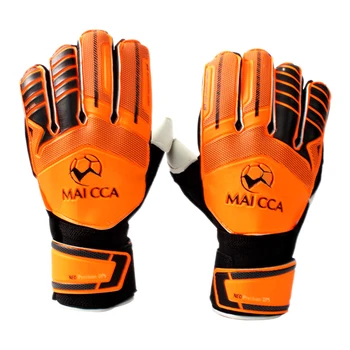 Латексные футбольные вратарские перчатки, противоскользящие футбольные тренировочные перчатки, Износостойкие Регулируемые эластичные перчатки на весь палец для занятий спортом на открытом воздухе