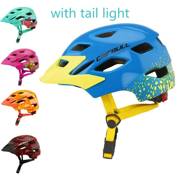Сверхлегкий детский велосипедный шлем Детский Спортивный Защитный велосипедный шлем с задним фонарем Детские балансировочные велосипедные шлемы для катания на коньках 50-57 см