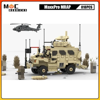 Военная серия WW II Армии США M1235A2 MaxxPro Dash DXM v3 Модель противоминных Транспортных Средств MOC Строительный Блок Технология Кирпичи Игрушка