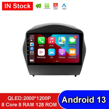 Для Hyundai Tucson 2 IX35 2009 - 2015 Android 13 Без 2din DVD Автомагнитолы IPS HD Экран Видеоплеер GPS Навигация Bluetooth Аудио