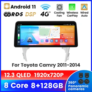 12,3 дюйма для Toyota Camry 7 XV 50 55 2011-2014 UIS7862 8G + 128G Автомобильный GPS-Навигатор Радио Стерео Мультимедийный Плеер DVD Головное устройство ​