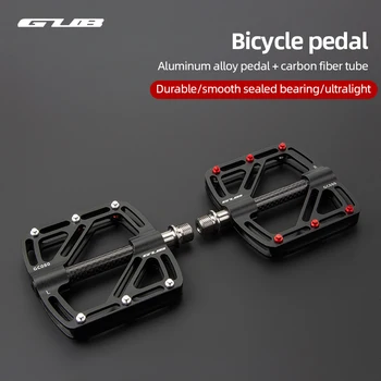 GUB Сверхлегкие педали для шоссейного велосипеда из алюминиевого сплава, педали для горного велосипеда с трубкой из углеродного волокна, прочные аксессуары для велосипедов
