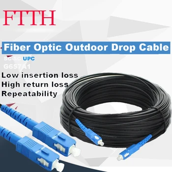 FASO-Одиночный волоконно-оптический соединительный кабель, SC, UPC, Simplex FTTH, одиночный соединительный кабель, 30 м, 1шт