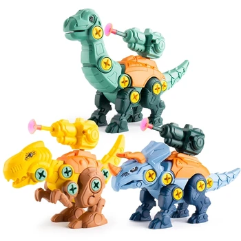 Детский набор игрушек для мальчиков-динозавров, развивающая дизайнерская модель, отвертка, разборка, сборка, игрушки-головоломки для детей