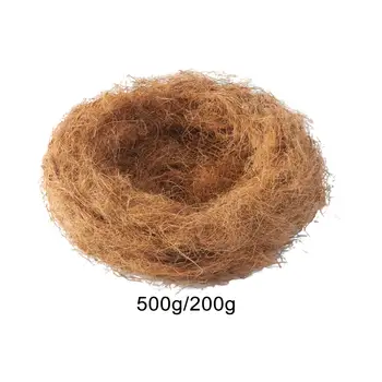 Кокосовое волокно для строительства птичьих гнезд, дышащий материал для гнездования попугаев, натуральные материалы для гнездования птиц для микроландшафтного декора газона, столешницы.