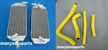 Комплект радиатора из алюминиевого сплава L & R и желтого шланга для 2-тактного Suzuki RM250 1999 2000