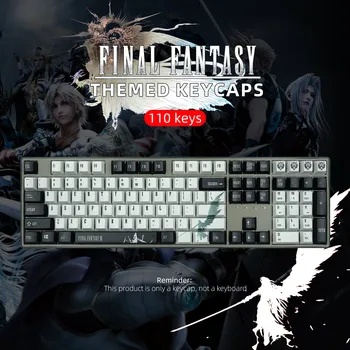 108 Клавиш Cherry Profile PBT Dye-Sub Keycaps Final Fantasy Custom Keycap Set Подходят для игровой механической клавиатуры MX Switch
