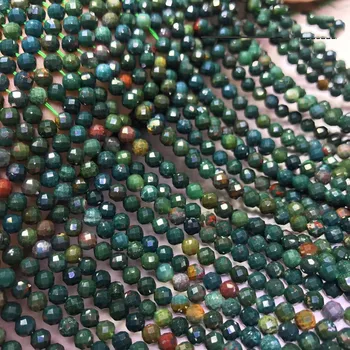 Свободные бусины AAA, зеленый опал, нефрит, круглые, граненые, 3/4 мм, оптом для ювелирных изделий DIY, ожерелье 36 см