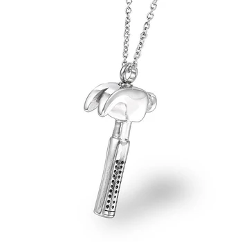 Ожерелье-урна с гаечным ключом для женщин и мужчин, держатель для праха Человека, Молоток из нержавеющей стали, Подвеска для кремационных украшений