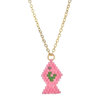 Милая рыбка, простое ожерелье из бисера Миюки, женское короткое ожерелье из бисера, ювелирные изделия, чокеры, ожерелье в подарок