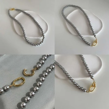 Ожерелье из искусственного жемчуга M2EA, Элегантные Ожерелья с жемчужным узором, Жемчужное Колье для вечеринки
