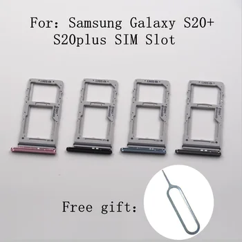 Для Samsung Galaxy S20 + S20plus Оригинальный корпус телефона, новый адаптер для SIM-карты и слот для держателя лотка для карт Micro SD