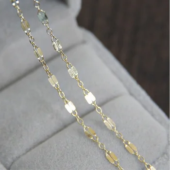 Цепочка для губ с золотым наполнением 2,5 мм для изготовления ювелирных изделий из ожерелья и браслета