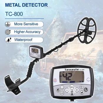 Металлоискатель TC-800 Высокочувствительный Профессиональный детектор золота Treasure С одночастотной технологией VFLEX Водонепроницаемый