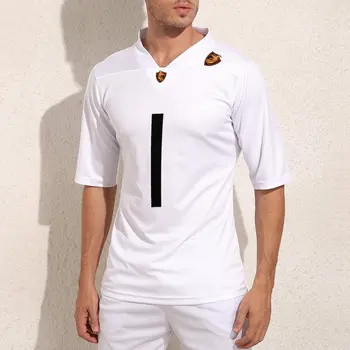 Персонализированные белые футбольные майки Jacksonville № 1 в стиле ретро, мужские футболки для регби, колледж, Ваш дизайн, рубашки для регби