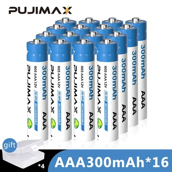 PUJIMAX AAA Аккумуляторная батарея 1.2 В 300 мАч 16шт Ni-MH Аккумулятор для устройства для умывания лица Beauty Stick Экологически чистый