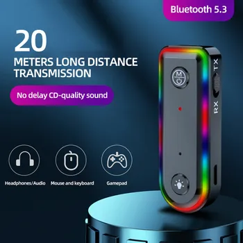 2 в 1 Беспроводной Bluetooth 5.3 Приемник Передатчик Адаптер 3,5 ММ Разъем Для Автомобильной Музыки Аудио Aux Приемник Наушников Громкой Связи