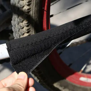 Защитный чехол для цепи с защитой от царапин, застежки-крючки из неопреновой ткани, Моющаяся черная наклейка на велосипедную раму, защита для езды на велосипеде