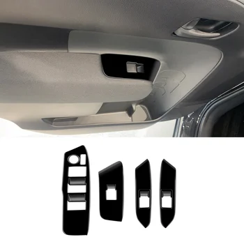 Автомобиль RHD Ярко-черное оконное стекло Кнопка подъема крышки переключателя Отделка дверного подлокотника для Toyota Sienta 2022 2023