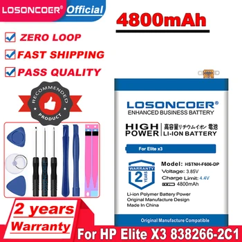 LOSONCOER Лидирующий бренд, 100% Новый Аккумулятор 4800 мАч HSTNH-F606-DP для HP Elite x3 838266-2C1 HSTNH-F606 HHF606 Phablet Battery