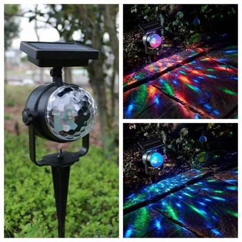 Солнечный экологичный светодиодный лазерный проектор декоративный садовый уличный IP65 водонепроницаемый наружный светильник