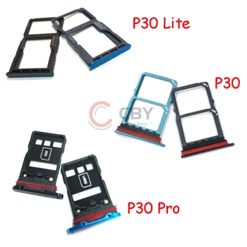 Для Huawei P30 P30 Pro P30 Lite Запасные части, слот для лотка для SIM-карт, гнездо адаптера для двух SIM-карт
