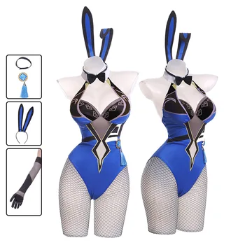 Костюмы для косплея Genshin Impact Yelan, аниме-игра, Ye Lan, женский костюм для девочек-кроликов, костюм для Хэллоуина, боди, сексуальный комбинезон