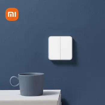 Оригинальный Xiaomi Mijia Smart Switch Wifi Настенный выключатель OTA Обновление Smart Linkage Голосовое управление XiaoAI Работает с приложением Mijia