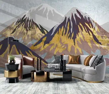 Изготовленная на заказ фреска абстрактный снежный горный пейзаж природа фоновые обои украшение дома гостиная спальня 3d обои