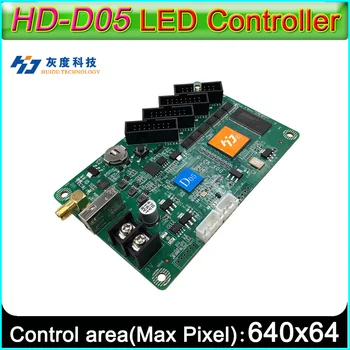 НОВЫЙ полноцветный контроллер светодиодных вывесок HD-D05, связь U-disk / WiFi, полноцветное изображение на полосатом экране, плата управления текстом.
