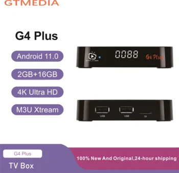 Android 9,0 GTMEDIA G4 Plus TV Box, Встроенный Wifi 2,4 G + BT4.1, поддержка 802.1.1b / g / n M3U, бесплатный поиск в Интернете
