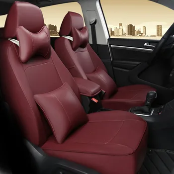 Изготовленный на заказ комплект Чехлов для Автокресел 5 кожаных сидений VOLVO XC70 S60 S80 XC60 V40 V60 C30 C70 XC90 авто внутренние аксессуары Для Укладки автомобилей