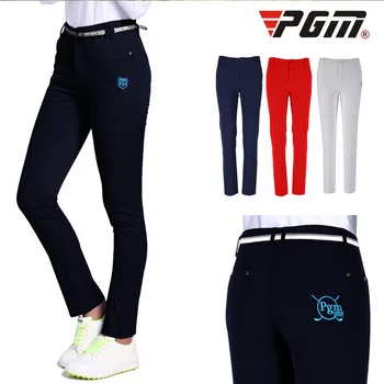 Женские брюки для гольфа PGM, Высокие эластичные Мягкие брюки для игры в гольф с мячом для гольфа, женская одежда, Весенне-летние спортивные брюки KUZ024