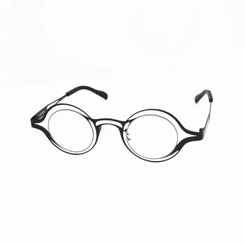 Оптические очки для мужчин, женщин, Круглые очки в антисиневой титановой оправе в стиле Тео с коробкой