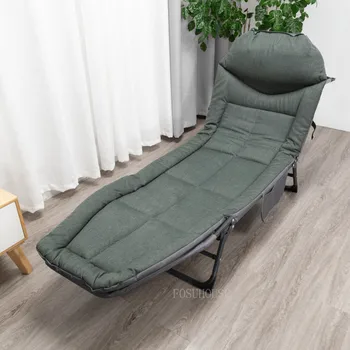 Кресло для отдыха Раскладная кровать Кресло для сна в офисе Простая односпальная кровать сопровождения Стулья для спальни Шезлонг Складной стул
