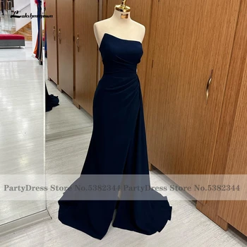 Lakshmigown Простые темно-синие свадебные платья для гостей для женщин 2023 Vestido De Fiesta De Boda Платья для выпускного вечера