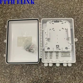стена распределительной коробки 16 core FTTH для PLC splitter 300x240x105mm установила наружную внутреннюю волоконно-оптическую клеммную коробку abs белого цвета